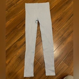 Light Blue Ribbed Leggings